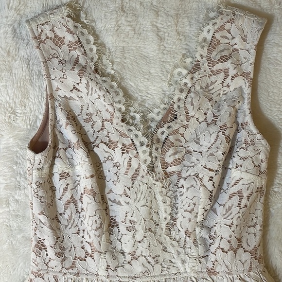Lulus White Lace‎ Dress - Picture 3 of 7